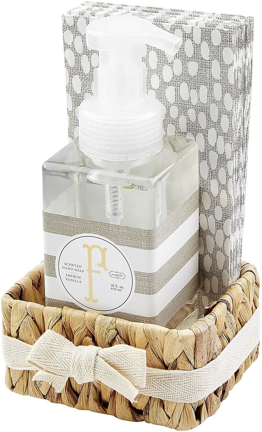 Initial Soap & Towel Basket Set