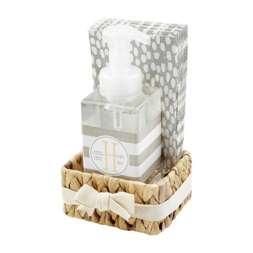 Initial Soap & Towel Basket Set